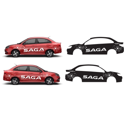 Proton Saga Test Drive Sticker